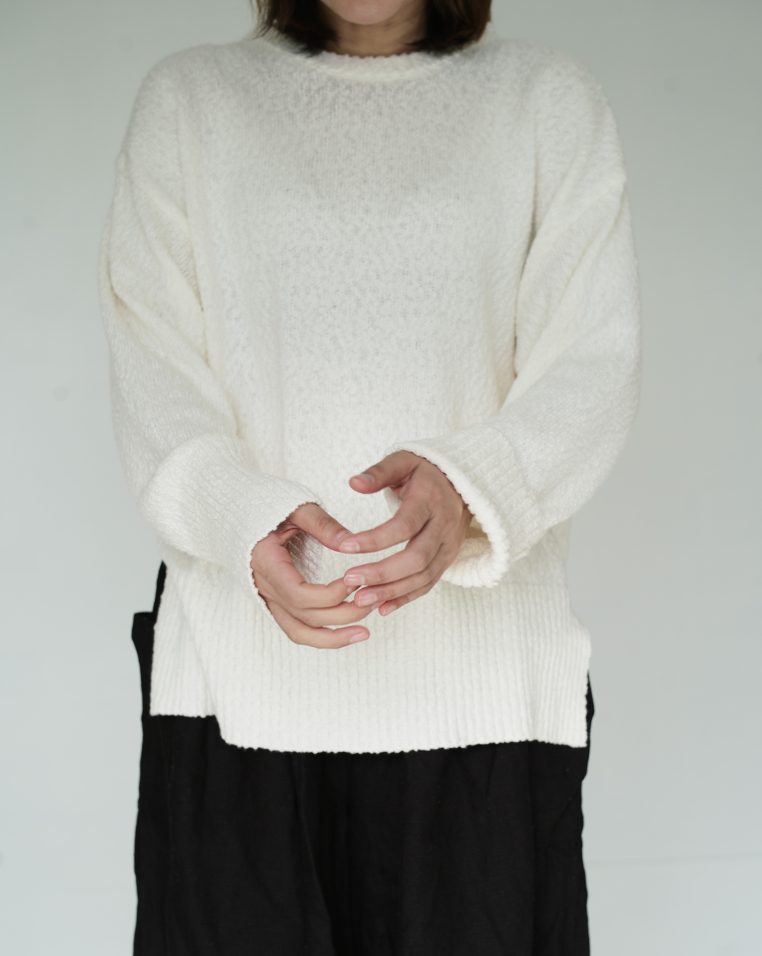 monochrome sweater white