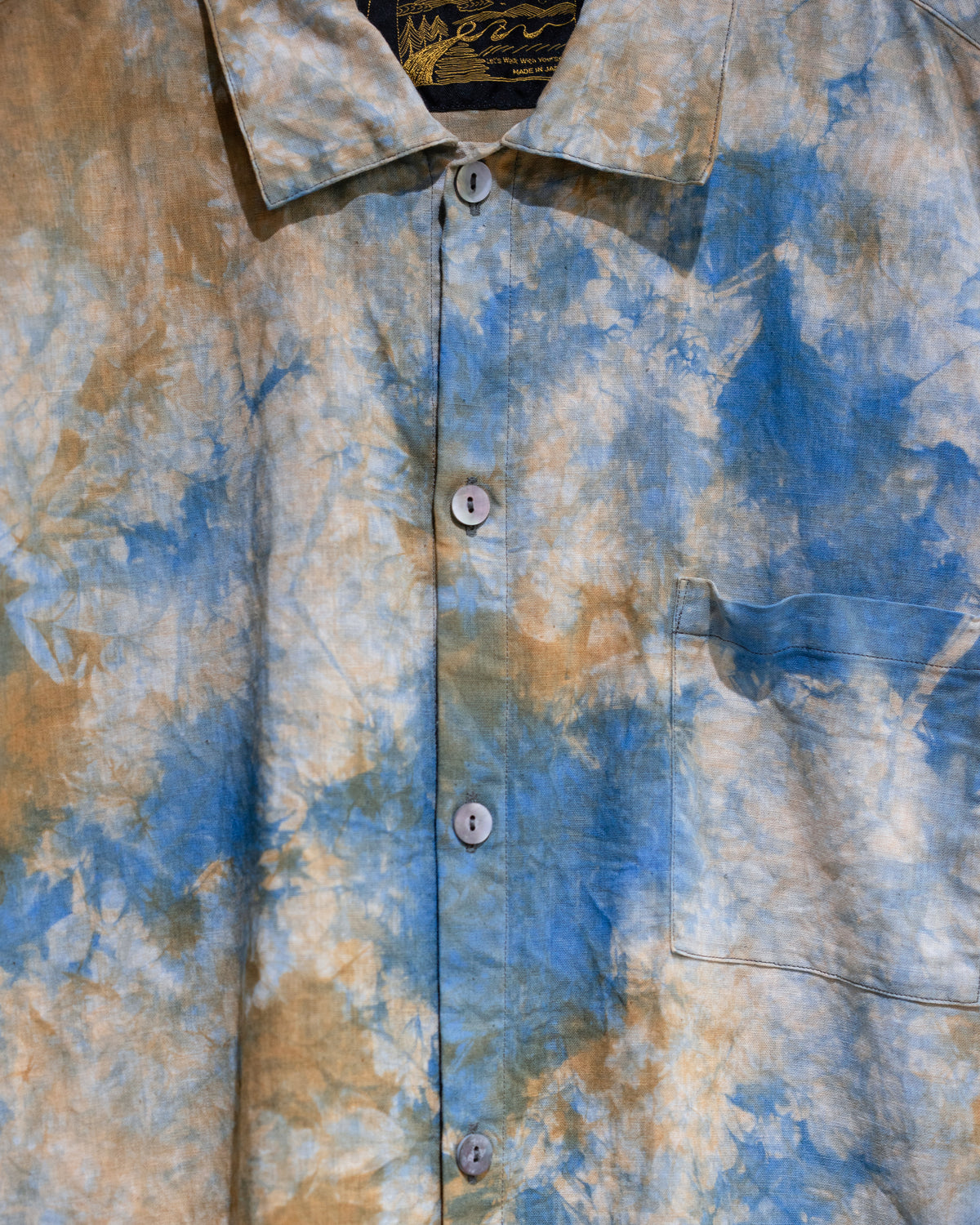 hand dyed short sleeve shirt
