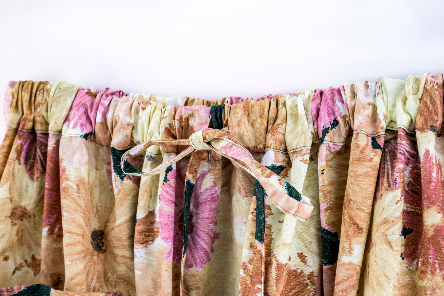 color swatch gathered skirt