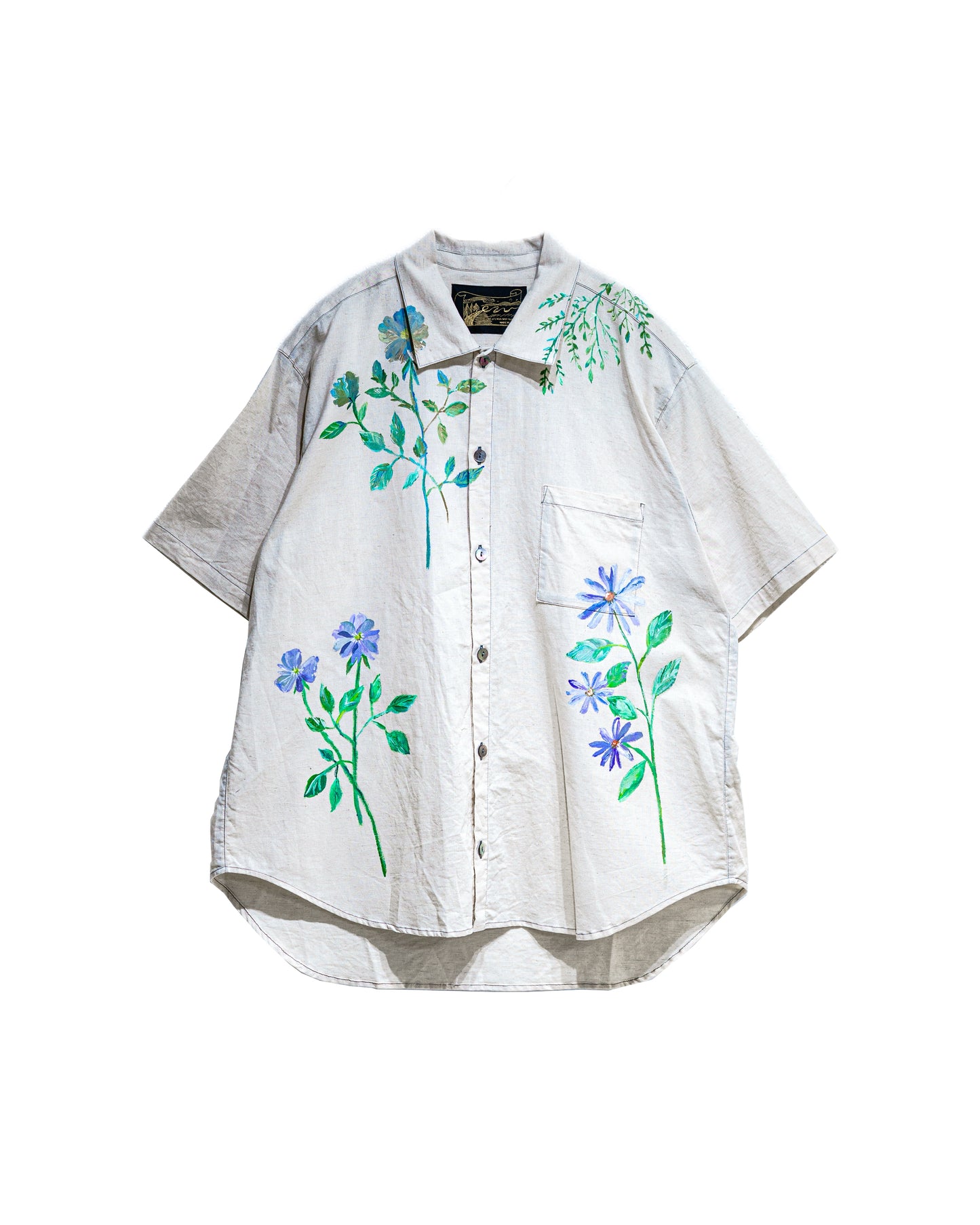 hand painted collection half sleeve shirt