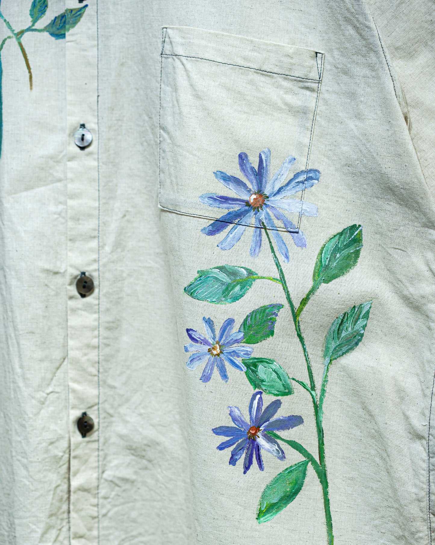 hand painted collection half sleeve shirt