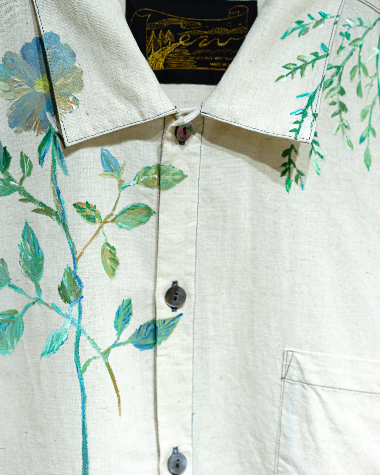 hand painted collection half sleeve shirt