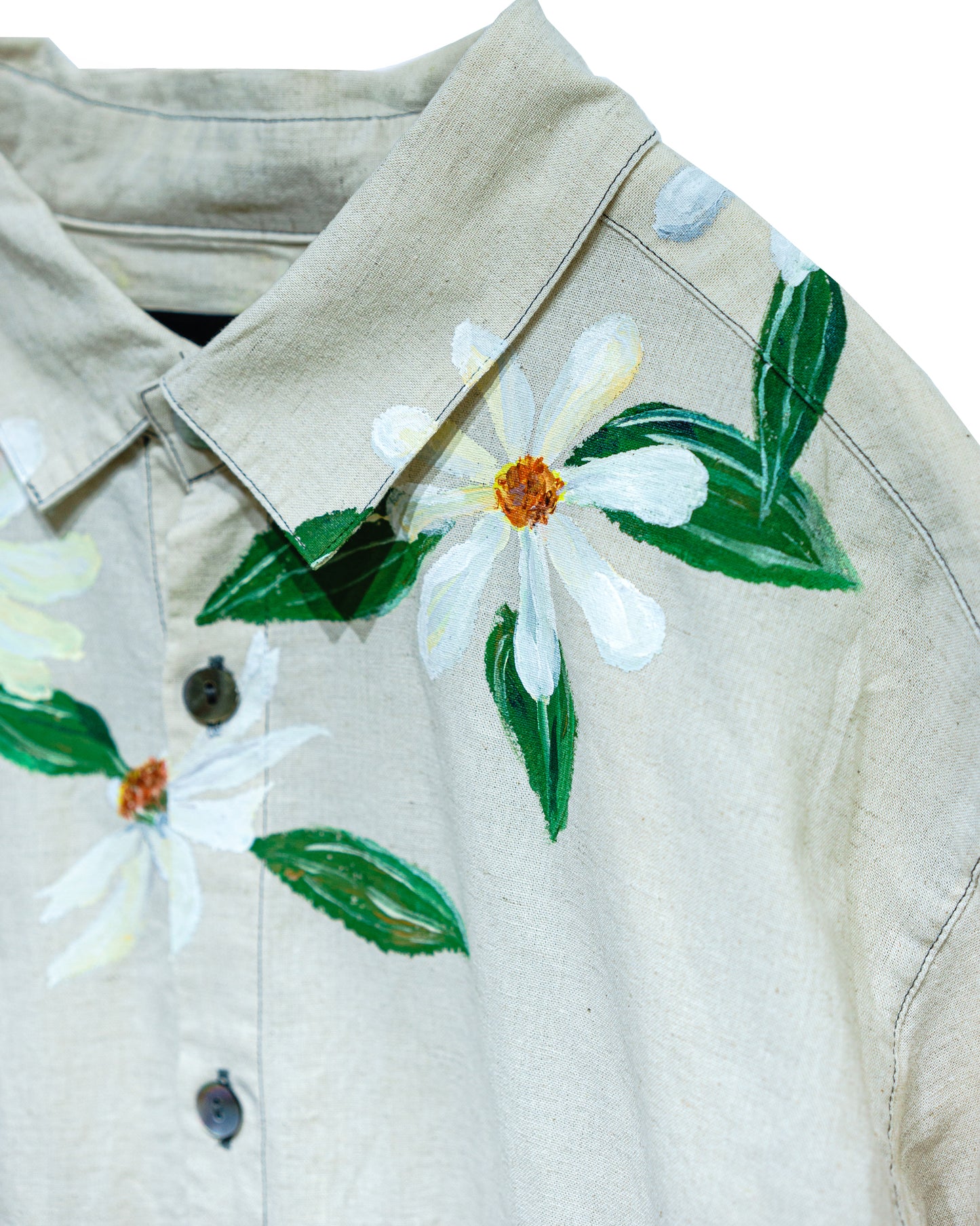 hand painted collection double pocket shirt