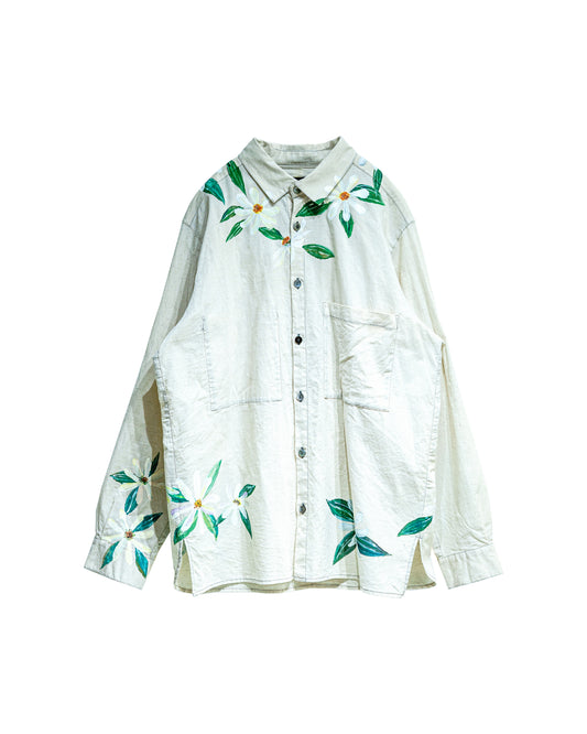 hand painted collection double pocket shirt