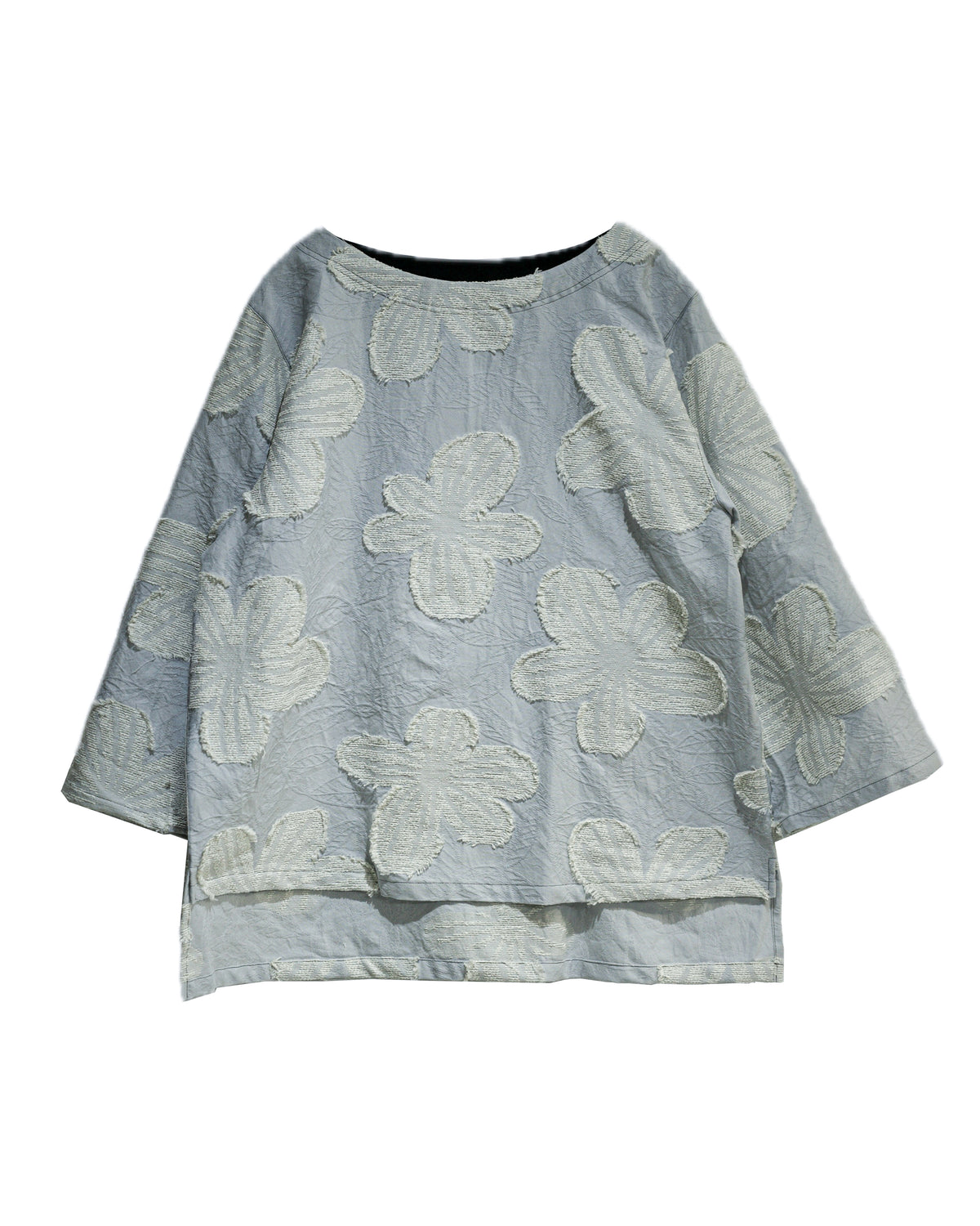 touch your view flower boat neck pull over white