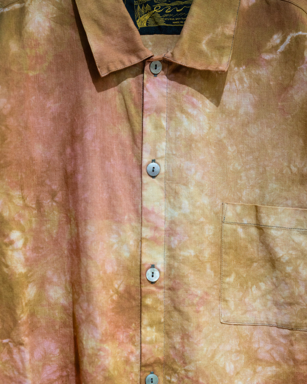 hand dyed short sleeve shirt
