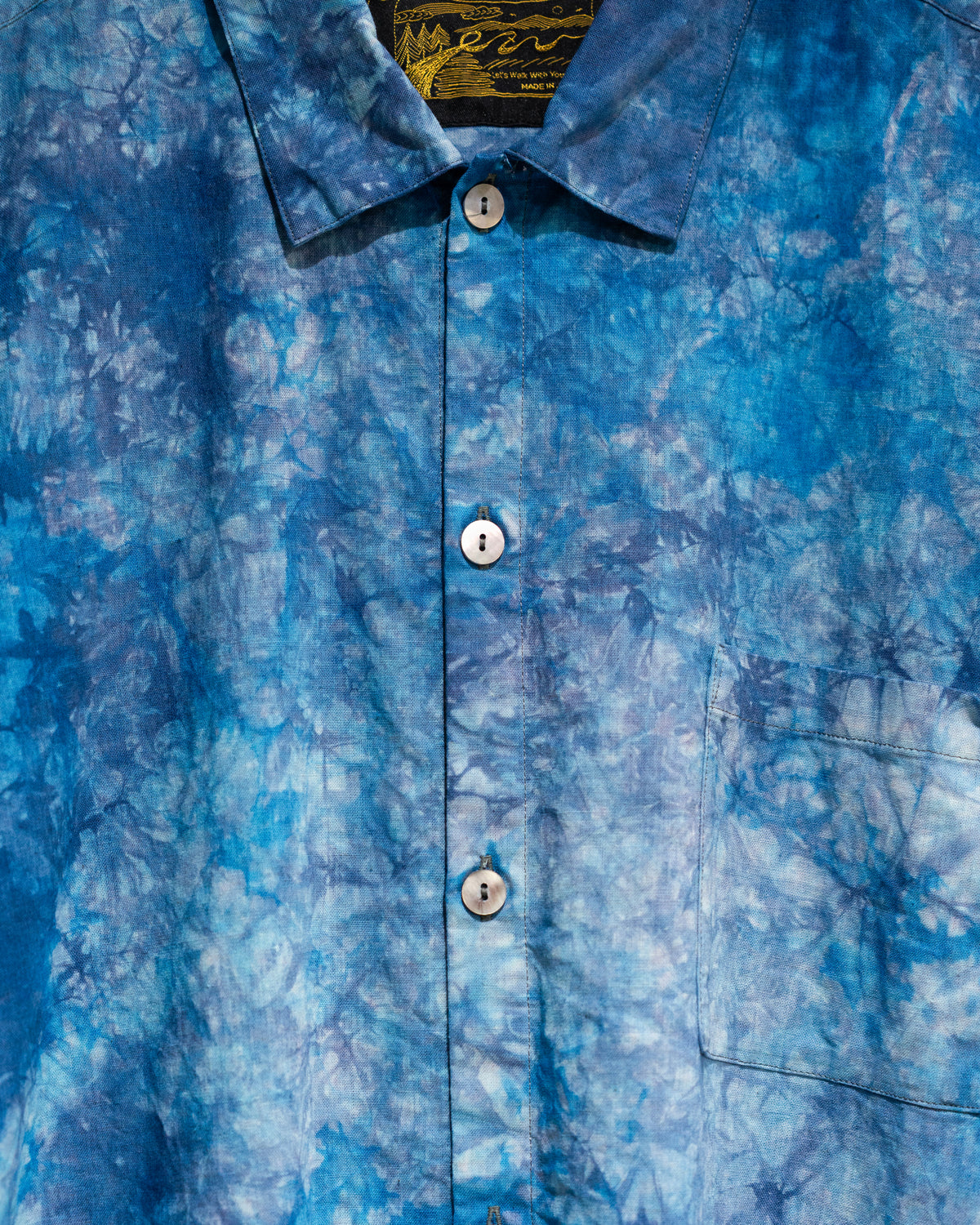 hand dyed short sleeve shirt