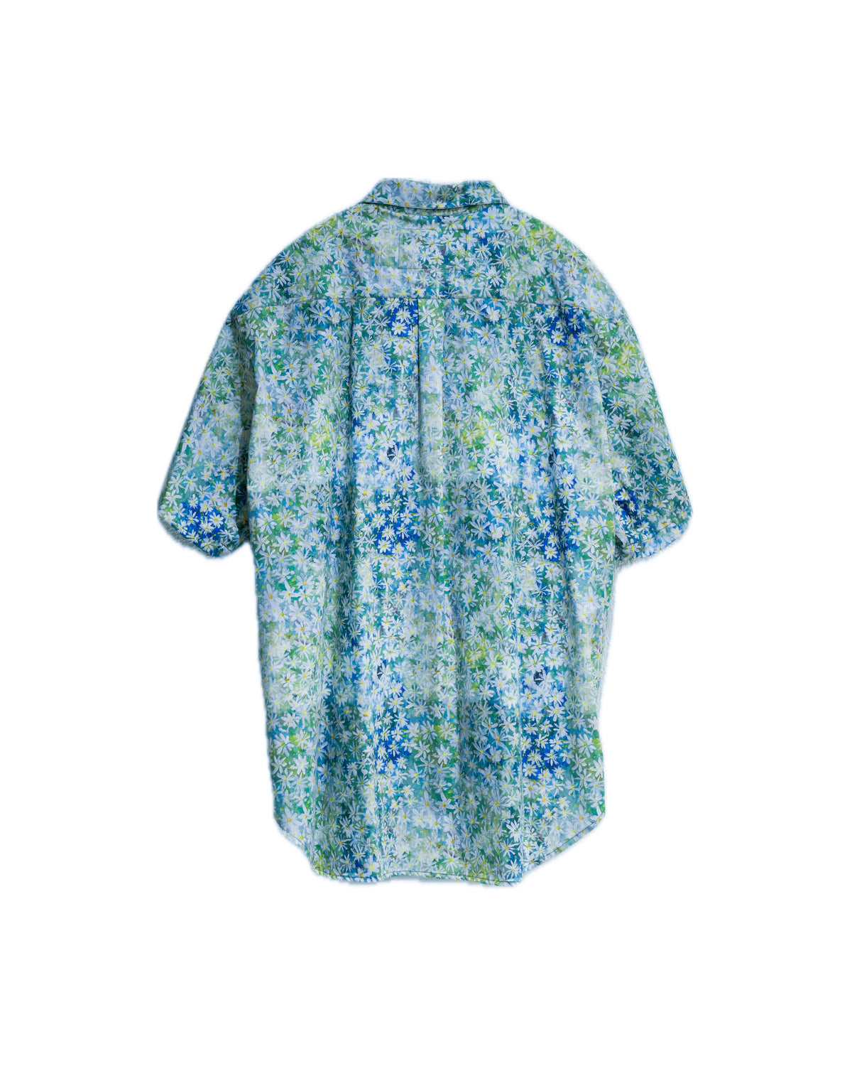 white flowers short sleeve shirt