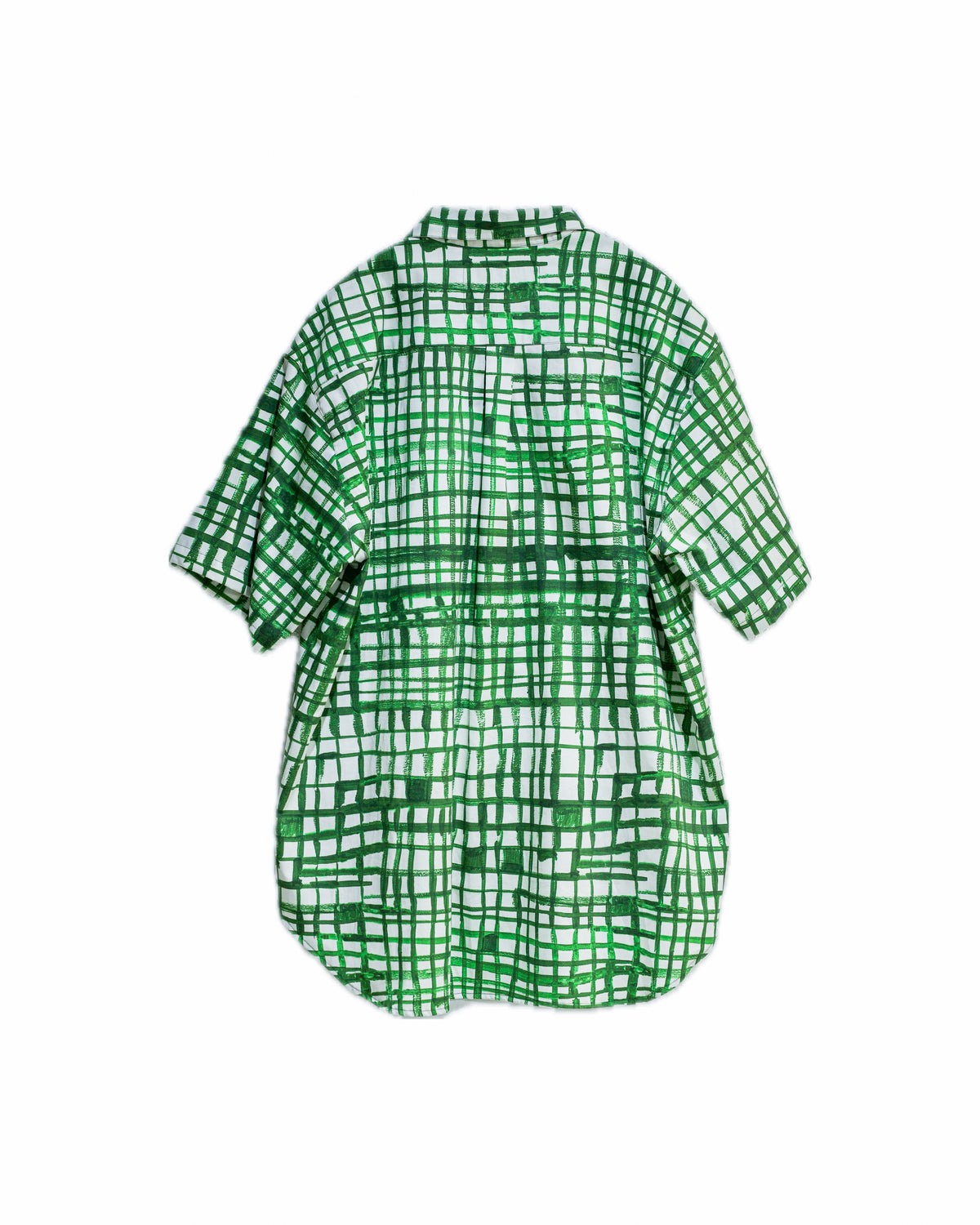 finger line short sleeve shirt green