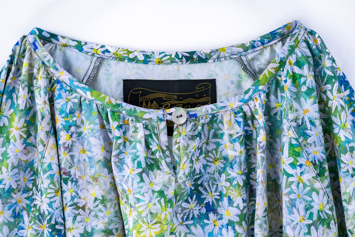 white flowers shepherd dress