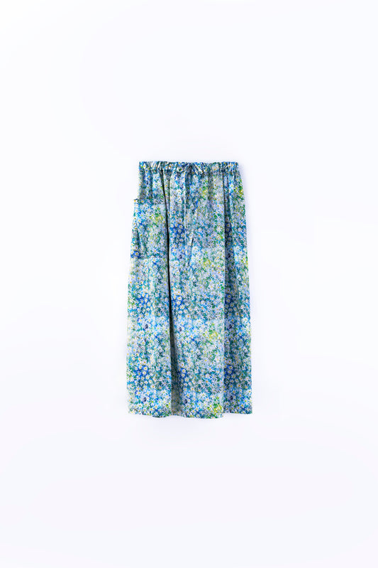 white flowers gathered skirt
