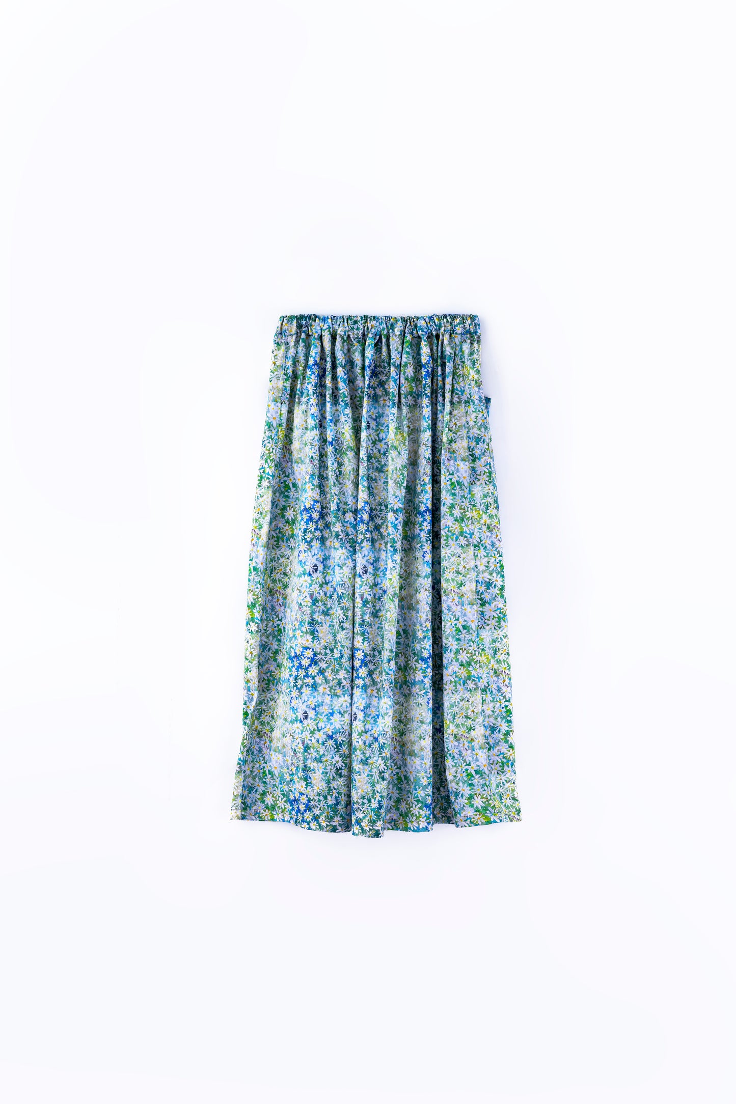 white flowers gathered skirt