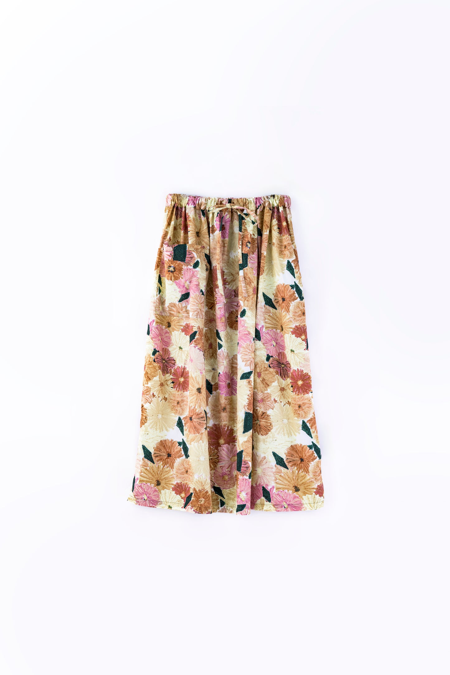 color swatch gathered skirt