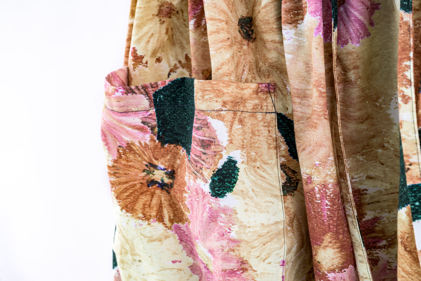 color swatch gathered skirt