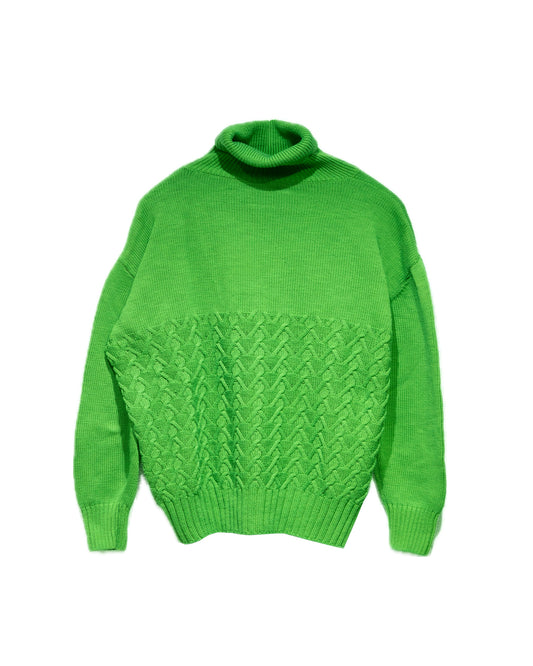 turtleneck sweater lime