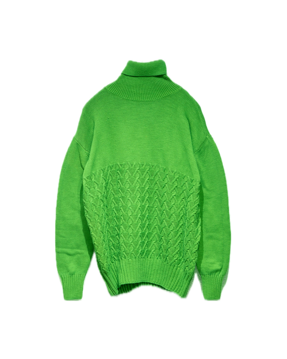 turtleneck sweater lime